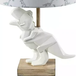Kirklands Home Table Lamps|Geo Dinosaur Table Lamp White