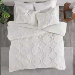 Kirklands Home Comforters|Geometric California King 3-pc Comforter Set White