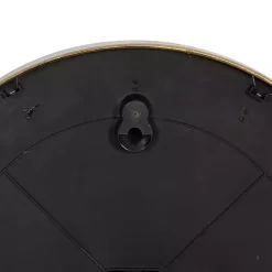 Kirklands Home Clocks|Glass Frame Gold Accent Wall Clock White