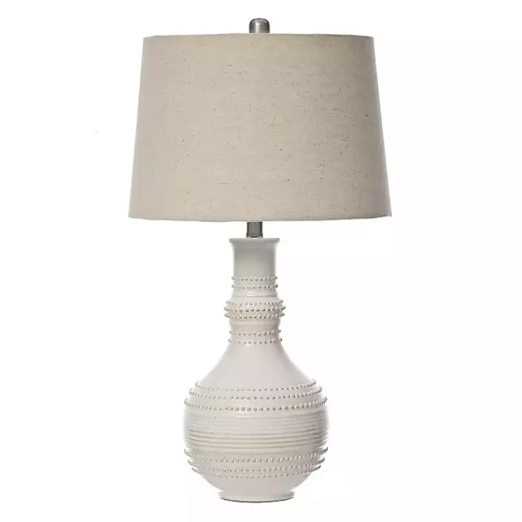 Kirklands Home Table Lamps|White Glaze Serenia Ceramic Table Lamp Ivory