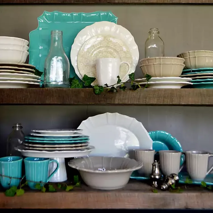 Kirklands Home Serving & Entertaining|Glazed Scalloped Ceramic Pasta Bowl White