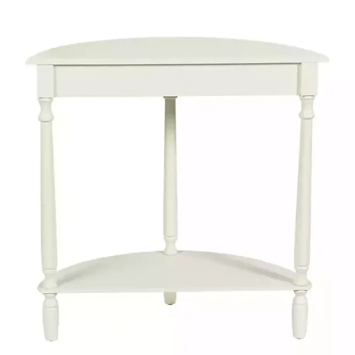 Kirklands Home Console Tables|Half Moon Tinslee Console Table White