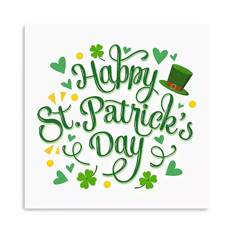 New Happy St. Patrick's Day Canvas Art Print St Patricks Day Decorations