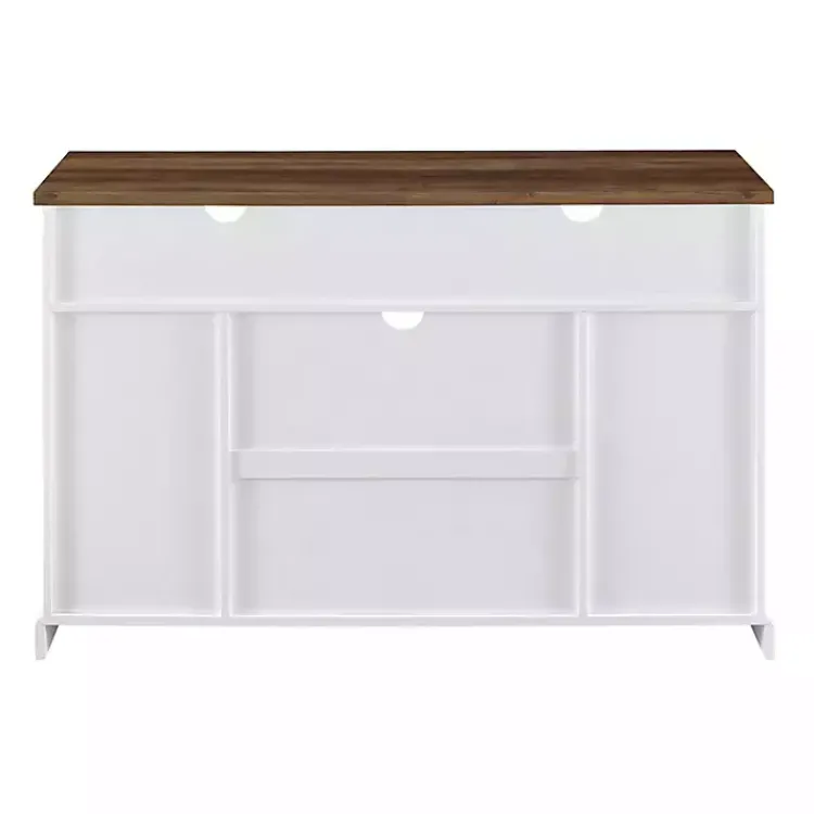 Kirklands Home Tv Stands & Media Consoles|Highboy Sliding Barn Door Media Cabinet White