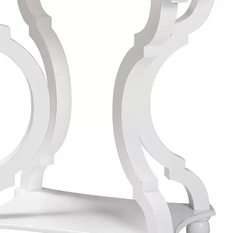 Kirklands Home Accent & End Tables|Hourglass Wood Accent Table White