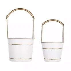 Best Iron Merry Christmas Baskets, Set of 2 Christmas Decorations