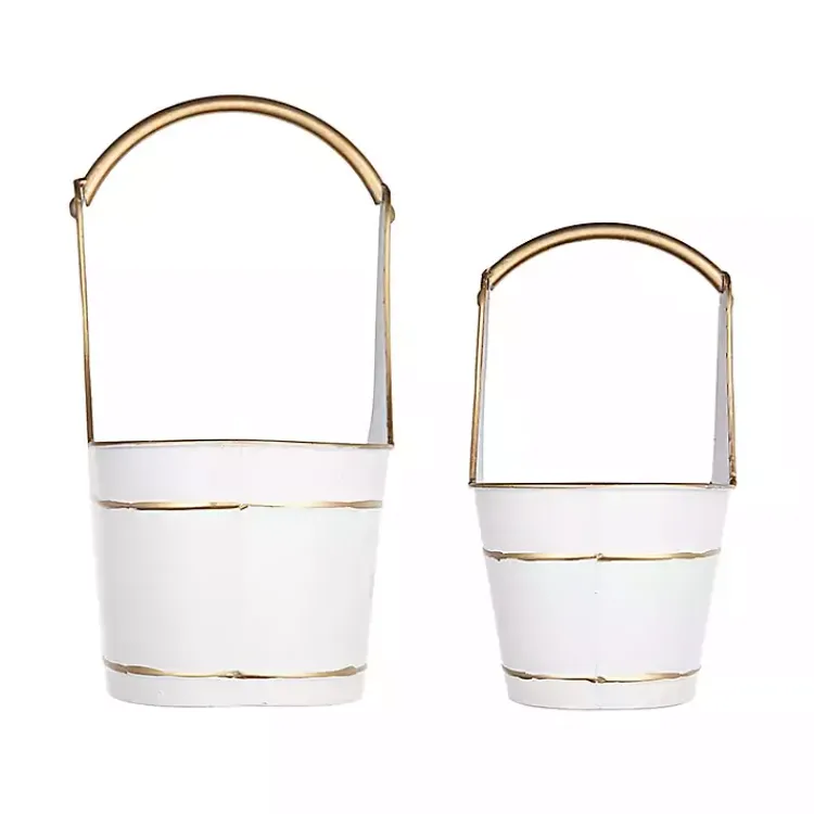 Best Iron Merry Christmas Baskets, Set of 2 Christmas Decorations