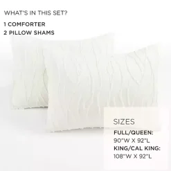 Kirklands Home Comforters|Jacquard Wave 3-pc. King Comforter Set White