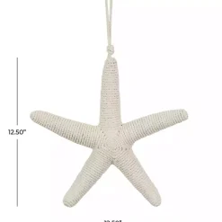 Kirklands Home Wall Plaques|Jute Starfish Wall Plaque White