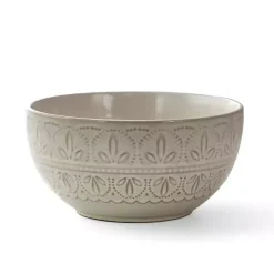 Kirklands Home Dinnerware|Lace Embossed 16-pc. Dinnerware Set White