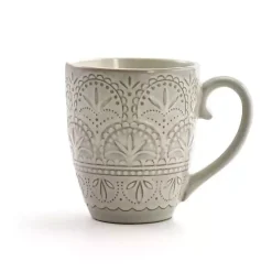 Kirklands Home Dinnerware|Lace Embossed 16-pc. Dinnerware Set White