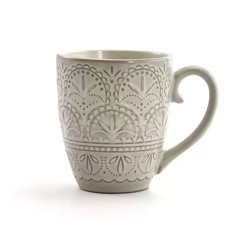 Kirklands Home Dinnerware|Lace Embossed 16-pc. Dinnerware Set White