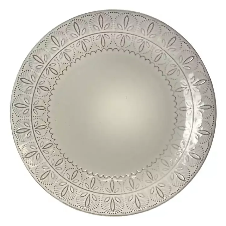 Kirklands Home Dinnerware|Lace Embossed 16-pc. Dinnerware Set White