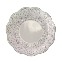 Kirklands Home Dinnerware|Lace Embossed 16-pc. Dinnerware Set White
