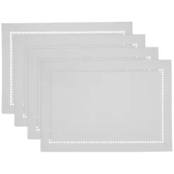Kirklands Home Table Linens|Laser-Cut Hemstitch Placemats, Set of 4 White