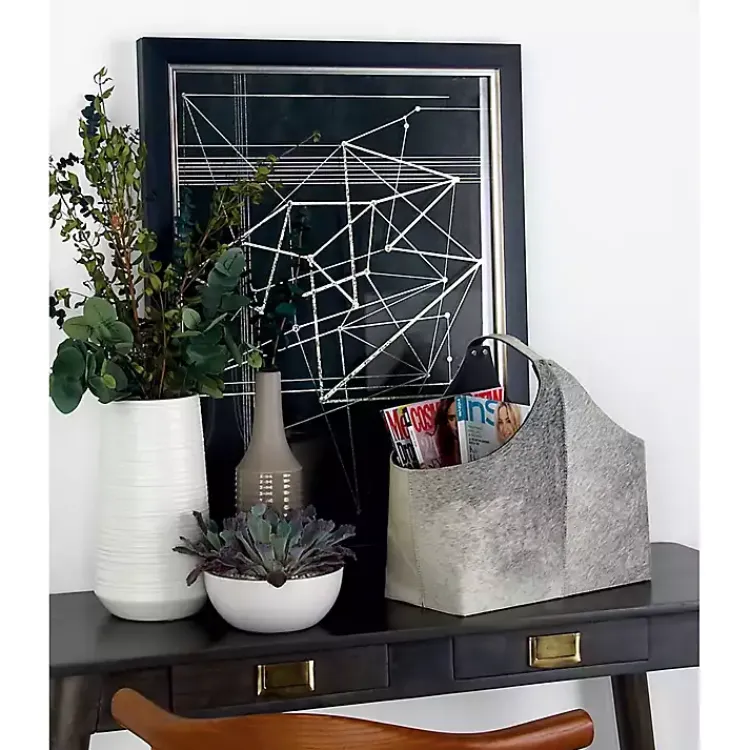 Leather Textured Magazine Rack Baskets & Boxes