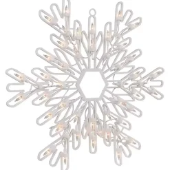 New LED Snowflake Window Silhouette, 15 in. Christmas Decorations