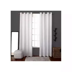 Kirklands Home Curtains & Drapes|Lila Curtain Panel Set, 84 in. White