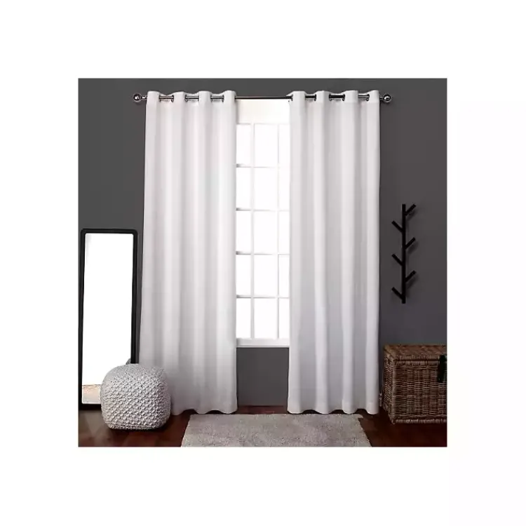 Kirklands Home Curtains & Drapes|Lila Curtain Panel Set, 84 in. White