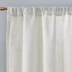 Kirklands Home Curtains & Drapes|Linen Blend Curtain Panel Set, 84 in. White