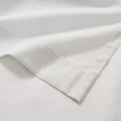 Kirklands Home Curtains & Drapes|Linen Blend Curtain Panel Set, 84 in. White