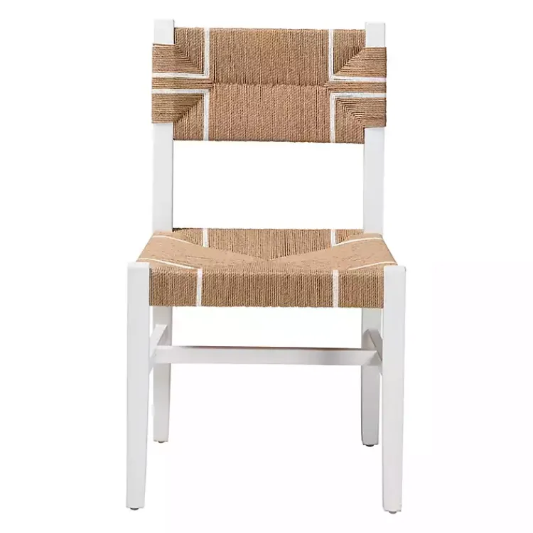 Kirklands Home Dining Chairs|White Mahogany Woven Talli Dining Chair Tan