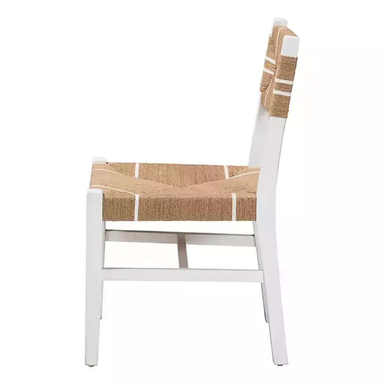 Kirklands Home Dining Chairs|White Mahogany Woven Talli Dining Chair Tan
