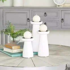 Outlet Mango Wood 3-pc. Pillar Candle Holder Set Candle Holders