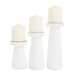 Outlet Mango Wood 3-pc. Pillar Candle Holder Set Candle Holders