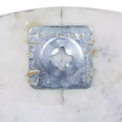 Kirklands Home Clocks|White Marble and Gold Accent Wall Clock, 20 in.