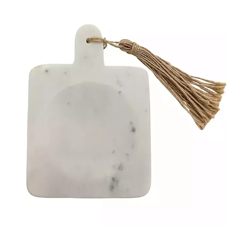 Kirklands Home Kitchen Accessories|Marble and Jute Spoon Rest White