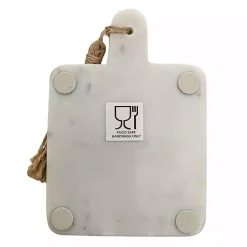 Kirklands Home Kitchen Accessories|Marble and Jute Spoon Rest White