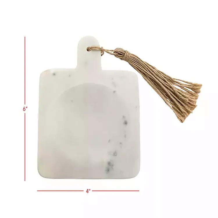 Kirklands Home Kitchen Accessories|Marble and Jute Spoon Rest White