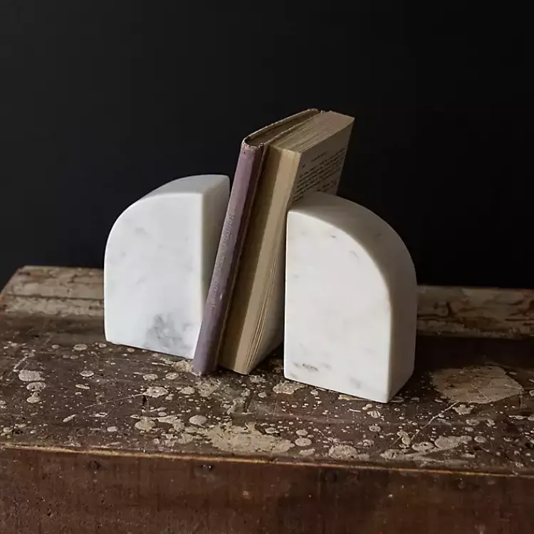 Outlet Marble Arch Bookends, Set of 2 Decorative Accents