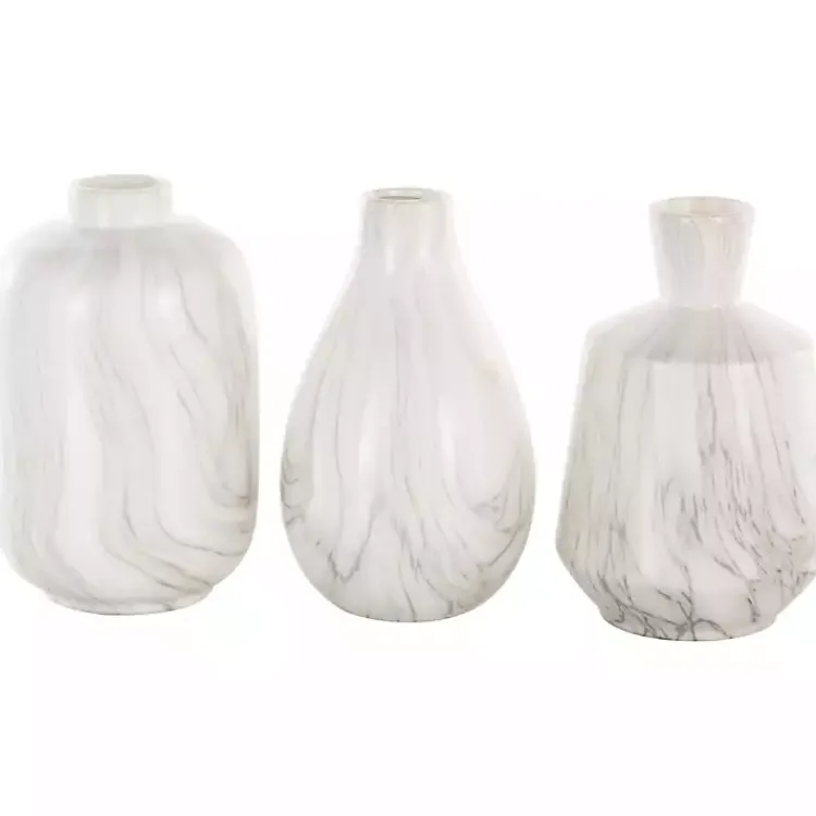 New Marble Ceramic Vases, Set of 3 Vases