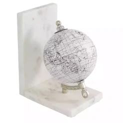 Marble Globe Bookends, Set of 2 Decorative Accents