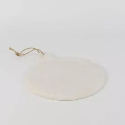 Kirklands Home Serving & Entertaining|Marble Round Cutting Board with Jute Hanger White