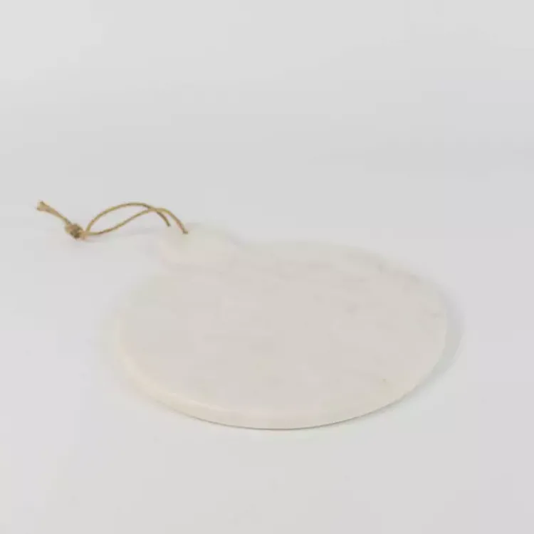 Kirklands Home Serving & Entertaining|Marble Round Cutting Board with Jute Hanger White
