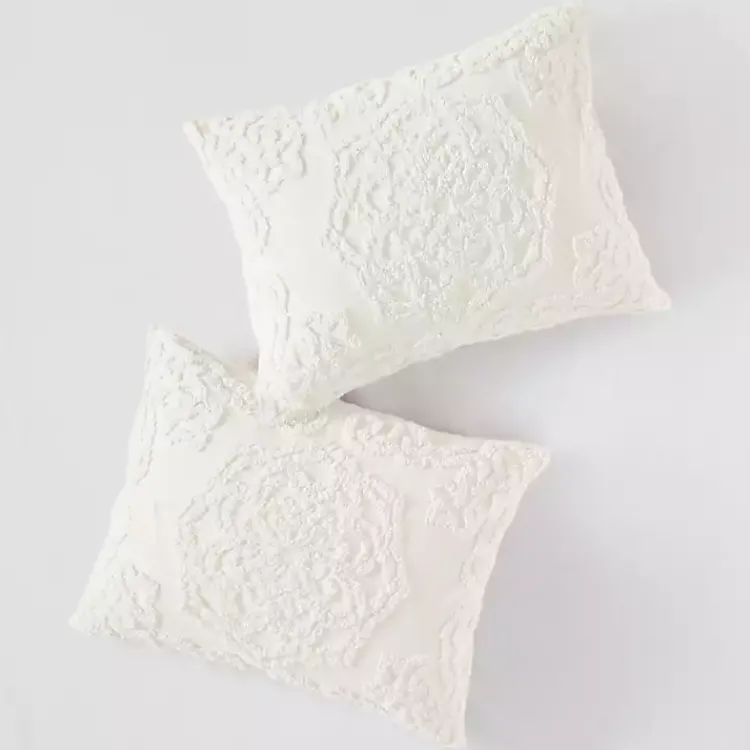 Kirklands Home Comforters|Medallion Full/Queen 3-pc. Comforter Set White