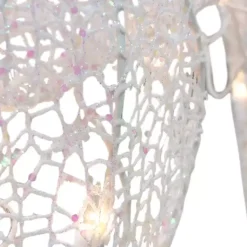 Mesh and Red Bow Standing LED Christmas Deer Outdoor Christmas Decorations