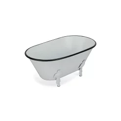 Kirklands Home Bathroom Accessories|Metal Bathtub Statue White