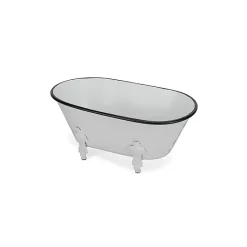 Kirklands Home Bathroom Accessories|Metal Bathtub Statue White