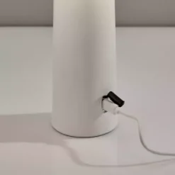 Kirklands Home Outdoor Lighting|Metal Dome Frosted Light Cordless Table Lamp White