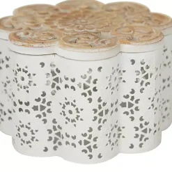 Sale Metal Floral Carved Boxes, Set of 3 Baskets & Boxes