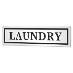 Kirklands Home Wall Quotes & Signs|Metal Laundry Wall Sign White