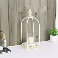 Outlet Metal Rope Wrapped Lantern Lanterns