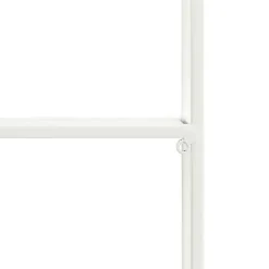 Kirklands Home Shelves|Metal Scalloped 3-Tier Glass Wall Shelf White