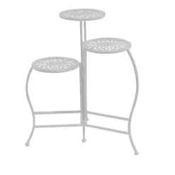 Kirklands Home Planters|Metal 3-Tier Plant Stand White