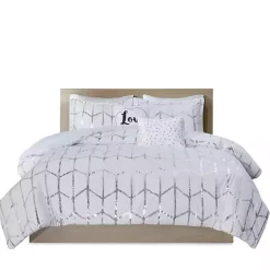 Kirklands Home Comforters|White Metallic 5-pc. Full/Queen Comforter Set