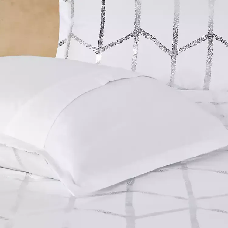 Kirklands Home Comforters|White Metallic 5-pc. Full/Queen Comforter Set